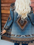 Vintage Lightweight Open Front Bohemia Ethnic Casual Cardigan Coat for Women