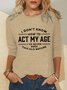 Women's Long Sleeve Blouse Spring/Fall Text Letters Crew Neck Daily Going Out Simple Top
