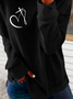 Casual Text Letters Crew Neck Sweatshirts