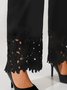 JFN Plain Autumn Urban Lace Straight Flowy Pants