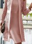 Mother of the groom/bride Dresses Plain Crew Neck Two-Piece Set