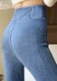 Women Casual Plain Autumn Natural Daily Tight Denim Long Regular Jeans
