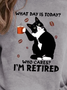 JFN Black Cat What Day Is Today Who Care Sweatshirt