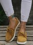 Casual Plain All Season Flat Heel Round Toe Thanksgiving Day Faux Suede Pu Lace-Up Flats for Women
