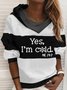 Striped Casual Autumn Polyester Lightweight Daily Loose Regular H-Line Sweatshirts for Women