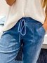 Casual Denim Drawstring Jeans
