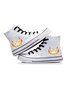 Street All Season Halloween Printing Flat Heel Closed Toe Canvas PINS Style Rubber Sneakers for Women