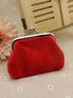 Kiss Button Plush Coin Purse