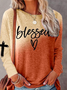 Casual Loose Text Letters T-Shirt