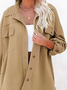 Women Casual Plain Autumn Daily Long sleeve Shawl Collar H-Line Regular Regular Size Jacket