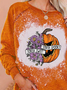 Casual Autumn Halloween Micro-Elasticity Loose Crew Neck Regular Regular Regular Size Sweatshirts for Women