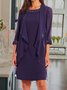 Crew Neck Elegant Wedding Guest Two-piece Set Formal Dress With Cardigan
