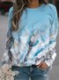 Ombre Casual Crew Neck Sweatshirt