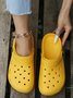 Solid Color Hollow Garden Shoes