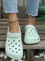 Solid Color Hollow Garden Shoes