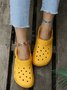 Solid Color Hollow Garden Shoes