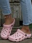 Solid Color Hollow Garden Shoes