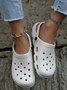 Solid Color Hollow Garden Shoes