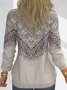 Casual Crew Neck Ethnic Sweatshirt