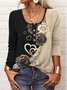 Regular Fit Color Block Crew Neck Top