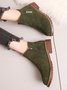 Women British Style Urban Round Toe Comfortable Zip Chunky Heel Low Heel Boots