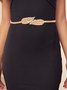 Women's Leaf Three-Dimensional Belt Stretchy Casual Mature 70CM