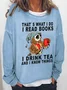 Women's Crew Neck Cat Simple Spring/Fall Long Sleeve Sweatshirt