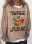 Women's Crew Neck Cat Simple Spring/Fall Long Sleeve Sweatshirt