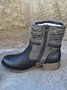Basic round toe ankle boots with zipper