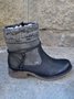 Basic round toe ankle boots with zipper