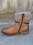 Basic round toe ankle boots with zipper