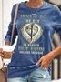 Women's Crew Neck Text Letters Casual Spring/Fall Long Sleeve Sweatshirt