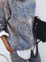 Casual Paisley Crew Neck Long Sleeve Loose Sweatshirt