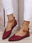 Pearl Metal Ring Anti-Suede Flats