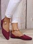 Pearl Metal Ring Anti-Suede Flats