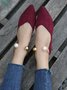 Pearl Metal Ring Anti-Suede Flats