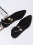 Pearl Metal Ring Anti-Suede Flats