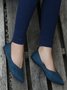 Commuter Simple Anti-Suede Pointed Toe Flats