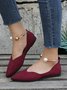 Pearl Metal Ring Anti-Suede Flats