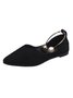 Pearl Metal Ring Anti-Suede Flats