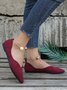 Pearl Metal Ring Anti-Suede Flats