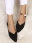Pearl Metal Ring Anti-Suede Flats