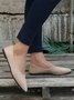 Commuter Simple Anti-Suede Pointed Toe Flats