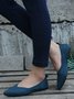 Commuter Simple Anti-Suede Pointed Toe Flats