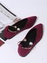 Pearl Metal Ring Anti-Suede Flats
