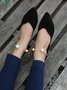 Pearl Metal Ring Anti-Suede Flats