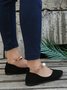 Pearl Metal Ring Anti-Suede Flats