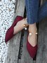Pearl Metal Ring Anti-Suede Flats