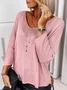 V Neck Wool/Knitting Casual Sweater