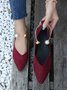 Pearl Metal Ring Anti-Suede Flats